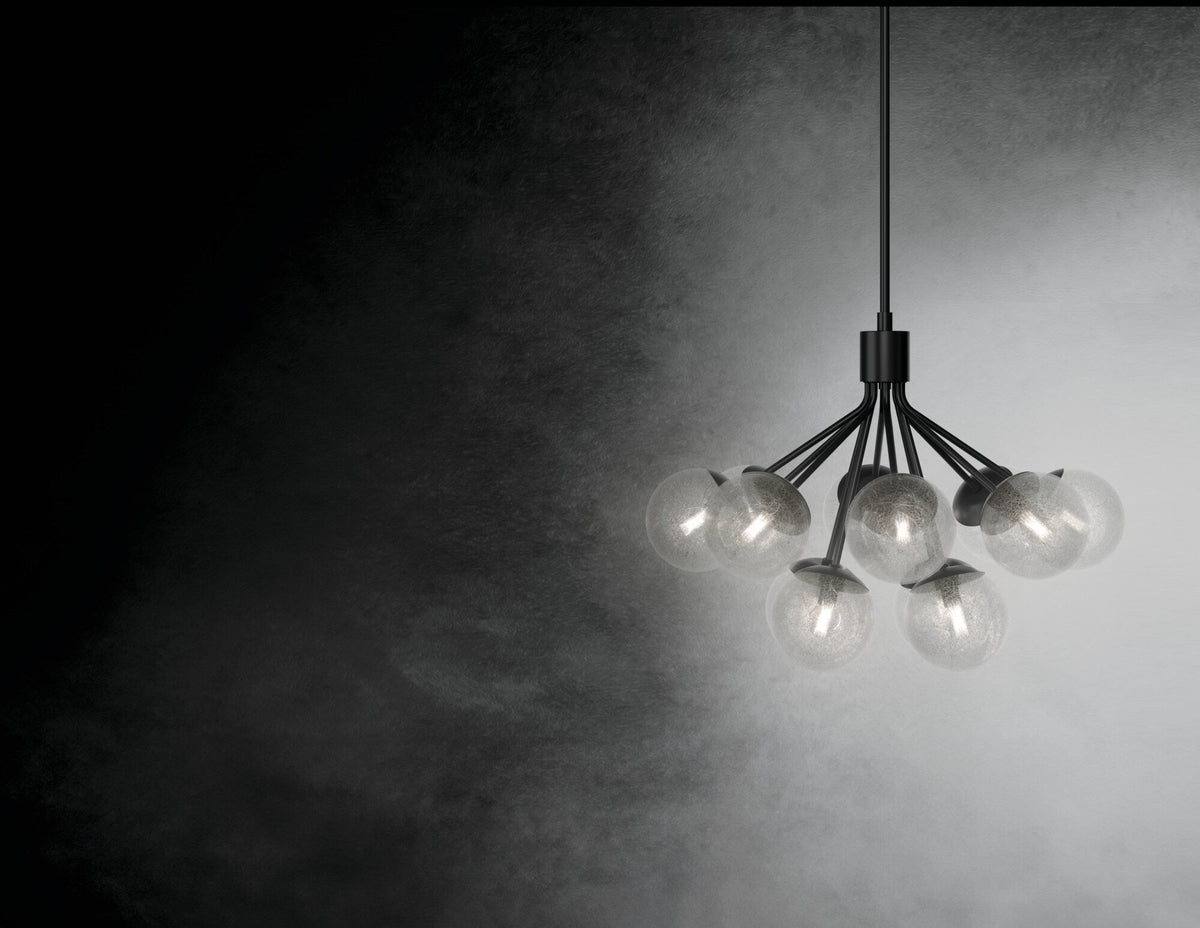 Kichler Silvarious 12-Light Black Modern/Contemporary Chandelier