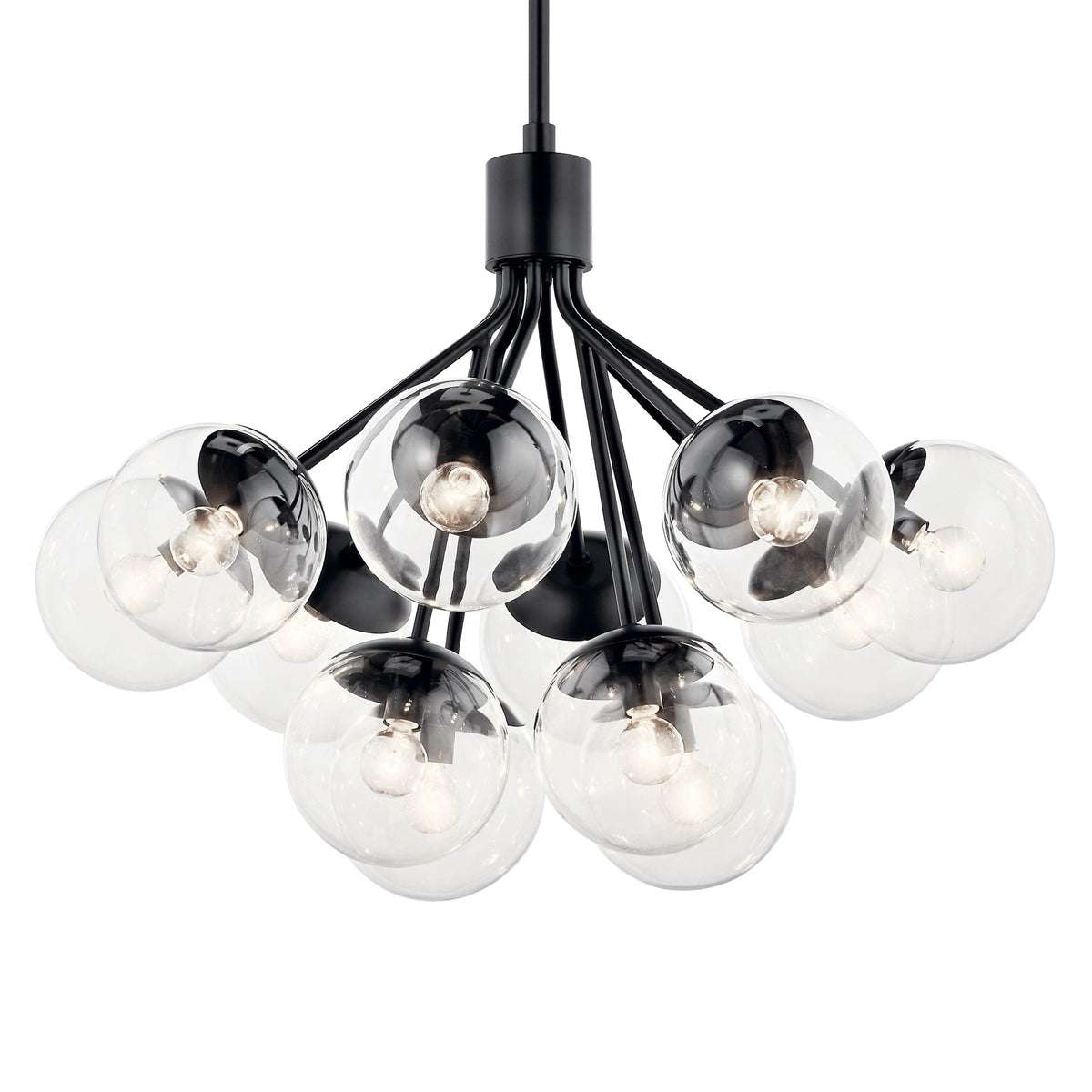 Kichler Silvarious 12-Light Black Modern/Contemporary Chandelier