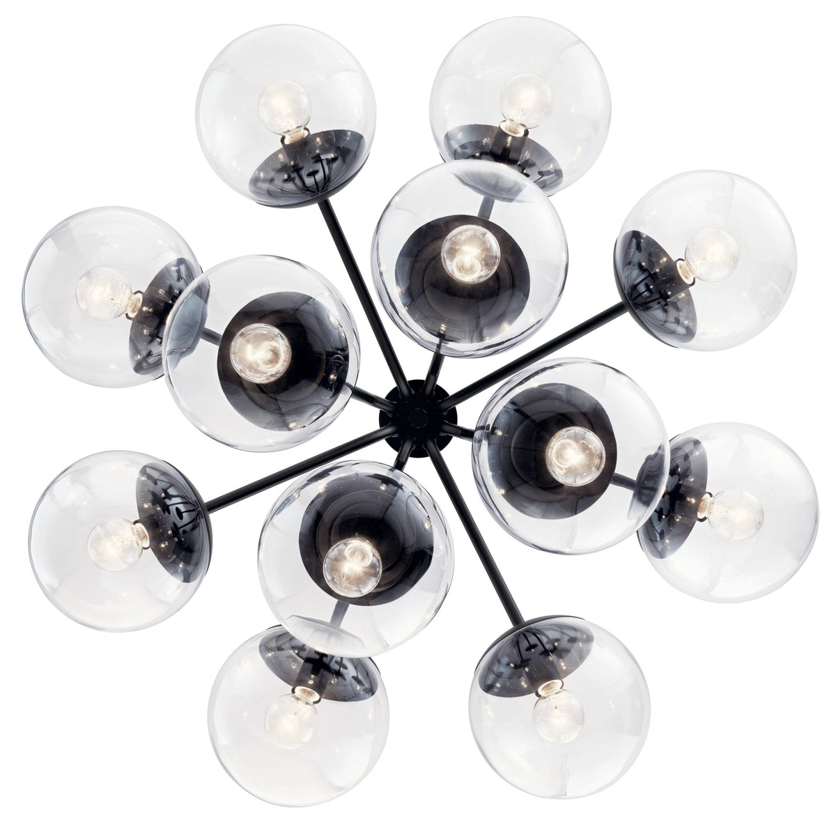 Kichler Silvarious 12-Light Black Modern/Contemporary Chandelier