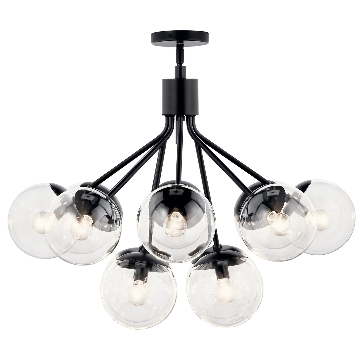 Kichler Silvarious 12-Light Black Modern/Contemporary Chandelier