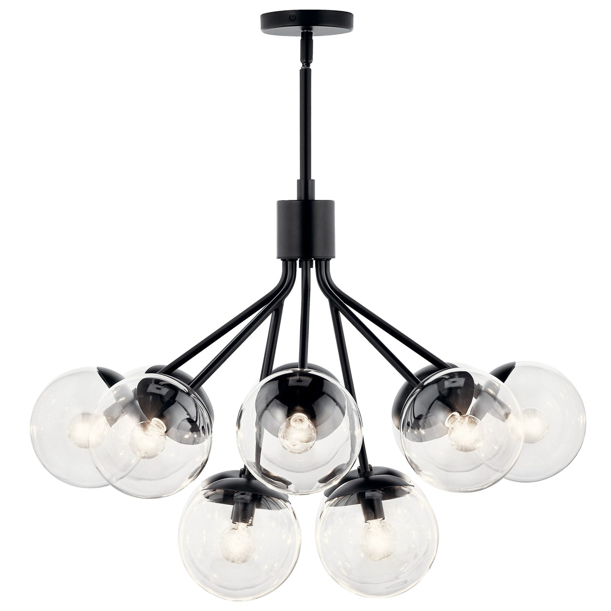 Kichler Silvarious 12-Light Black Modern/Contemporary Chandelier