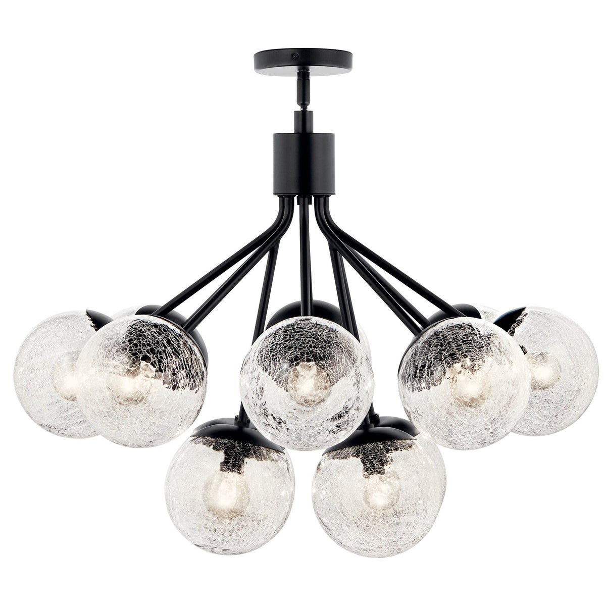 Kichler Silvarious 12-Light Black Modern/Contemporary Chandelier