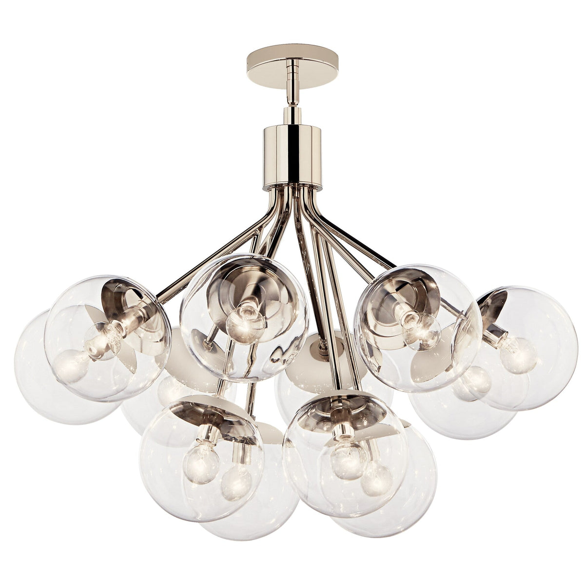 Kichler Silvarious 12-Light Polished Nickel Modern/Contemporary Chandelier