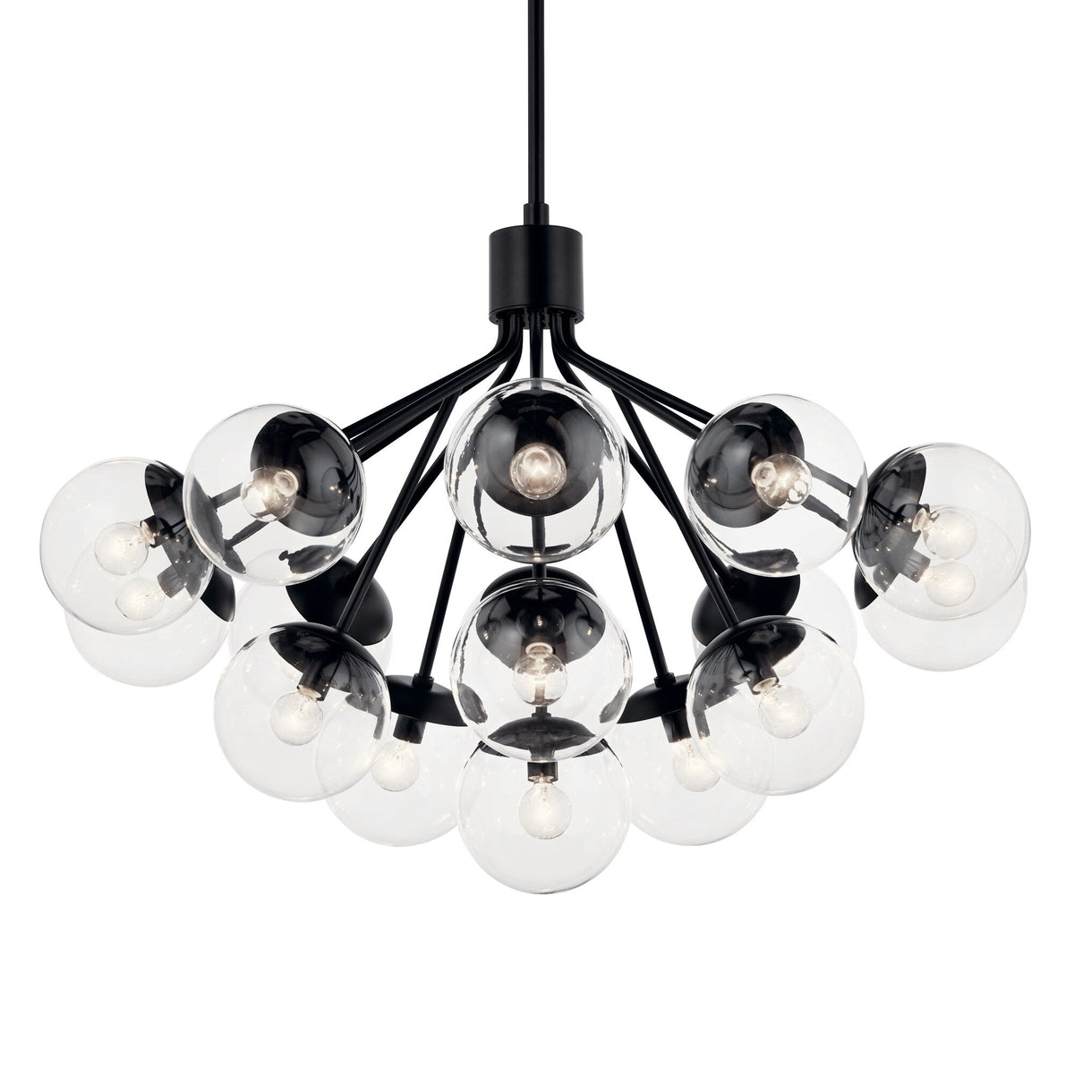 Kichler Silvarious 16-Light Black Modern/Contemporary Chandelier