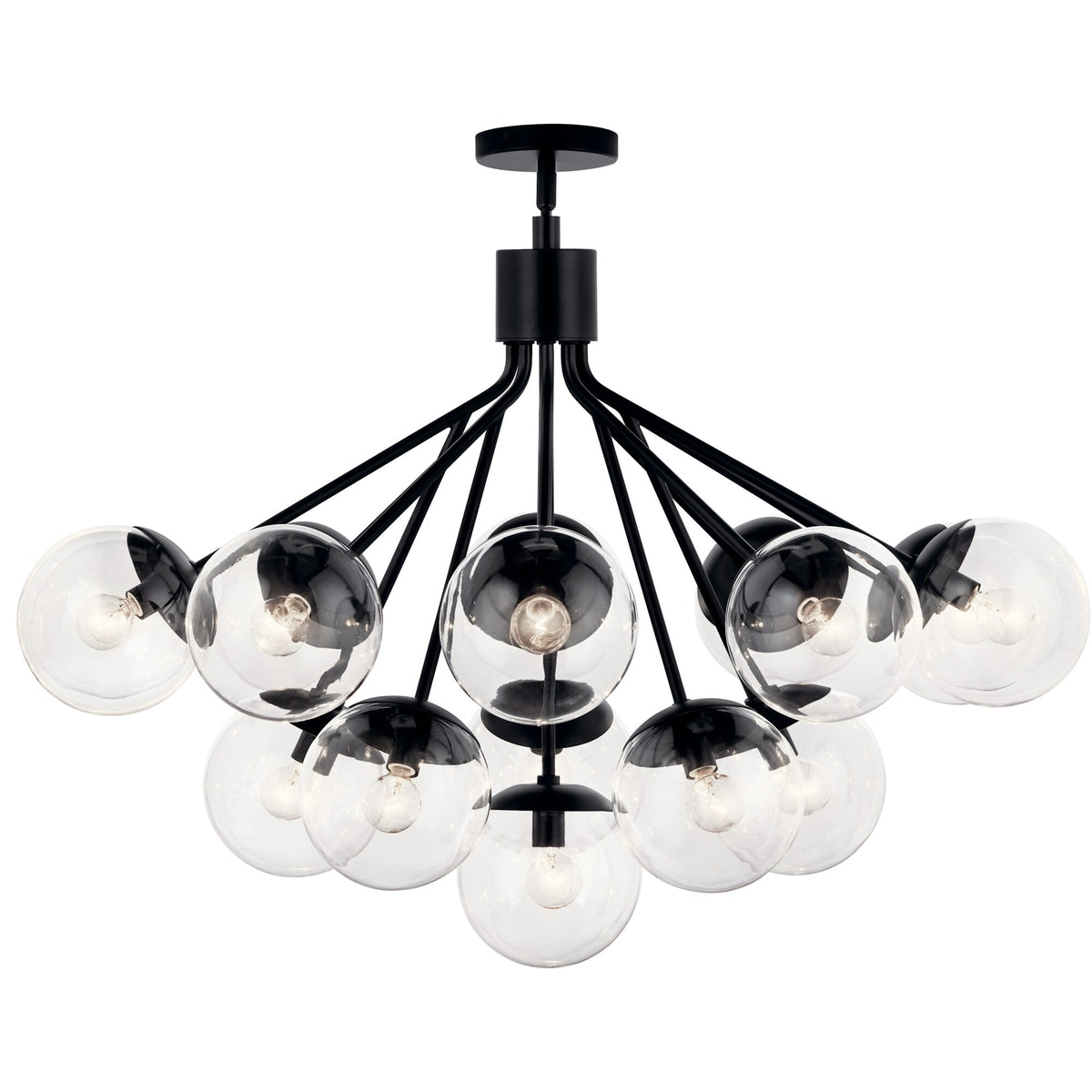 Kichler Silvarious 16-Light Black Modern/Contemporary Chandelier