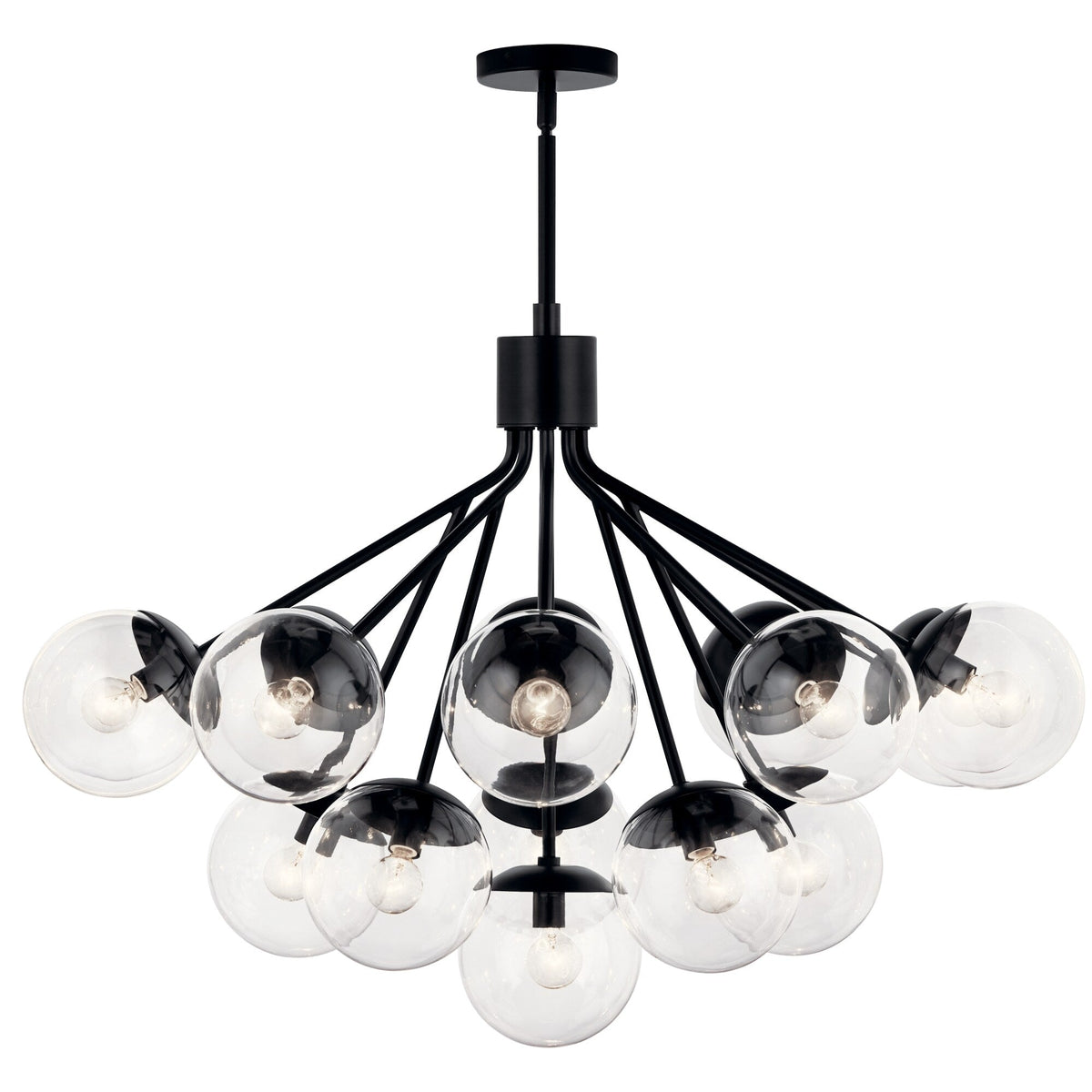 Kichler Silvarious 16-Light Black Modern/Contemporary Chandelier