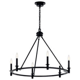 Kichler Carrick 6-Light Black Traditional Bare Bulb Chandelier