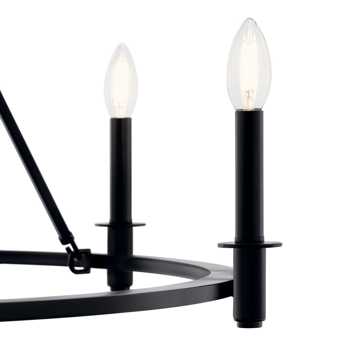 Kichler Carrick 6-Light Black Traditional Bare Bulb Chandelier
