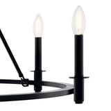 Kichler Carrick 6-Light Black Traditional Bare Bulb Chandelier
