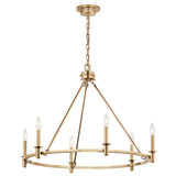Kichler Carrick 6-Light Gold Traditional Bare Bulb Chandelier