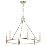 Kichler Carrick 6-Light Polished Nickel Traditional Bare Bulb Chandelier