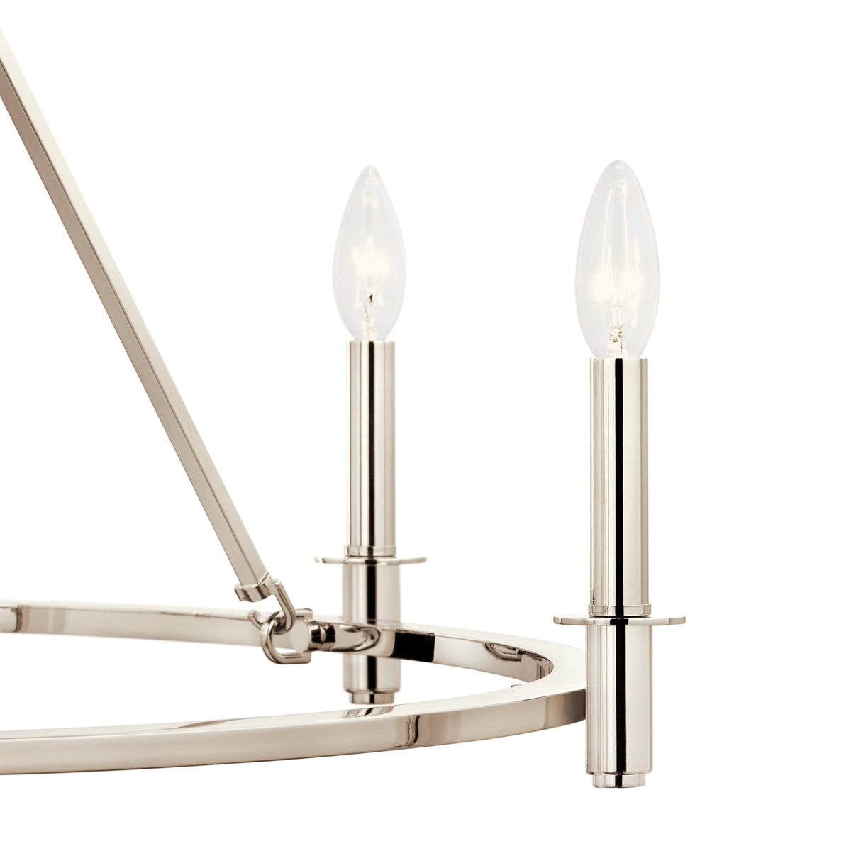 Kichler Carrick 6-Light Polished Nickel Traditional Bare Bulb Chandelier