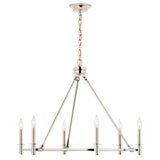 Kichler Carrick 6-Light Polished Nickel Traditional Bare Bulb Chandelier