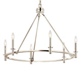 Kichler Carrick 6-Light Polished Nickel Traditional Bare Bulb Chandelier