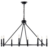 Kichler Carrick 8-Light Black Traditional Bare Bulb Chandelier