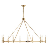 Kichler Carrick 10-Light Gold Traditional Bare Bulb Chandelier
