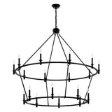 Kichler Carrick 18-Light Black Traditional Bare Bulb Chandelier