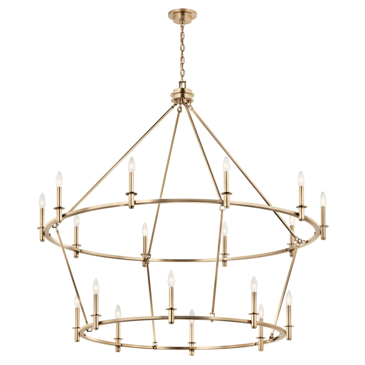 Kichler Carrick 18-Light Gold Traditional Bare Bulb Chandelier