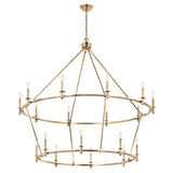 Kichler Carrick 18-Light Gold Traditional Bare Bulb Chandelier