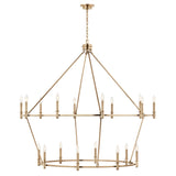 Kichler Carrick 18-Light Gold Traditional Bare Bulb Chandelier
