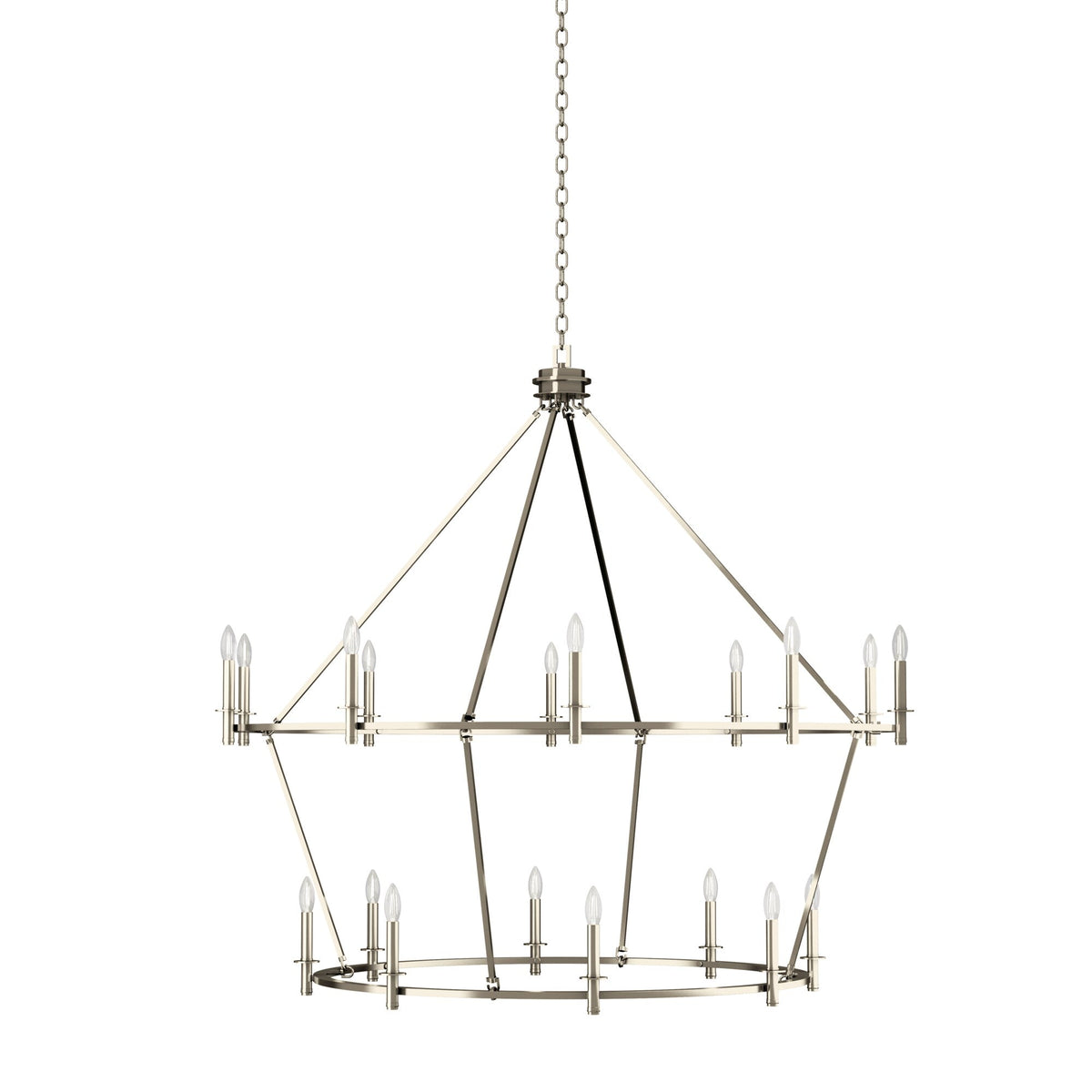 Kichler Carrick 18-Light Polished Nickel Traditional Bare Bulb Chandelier