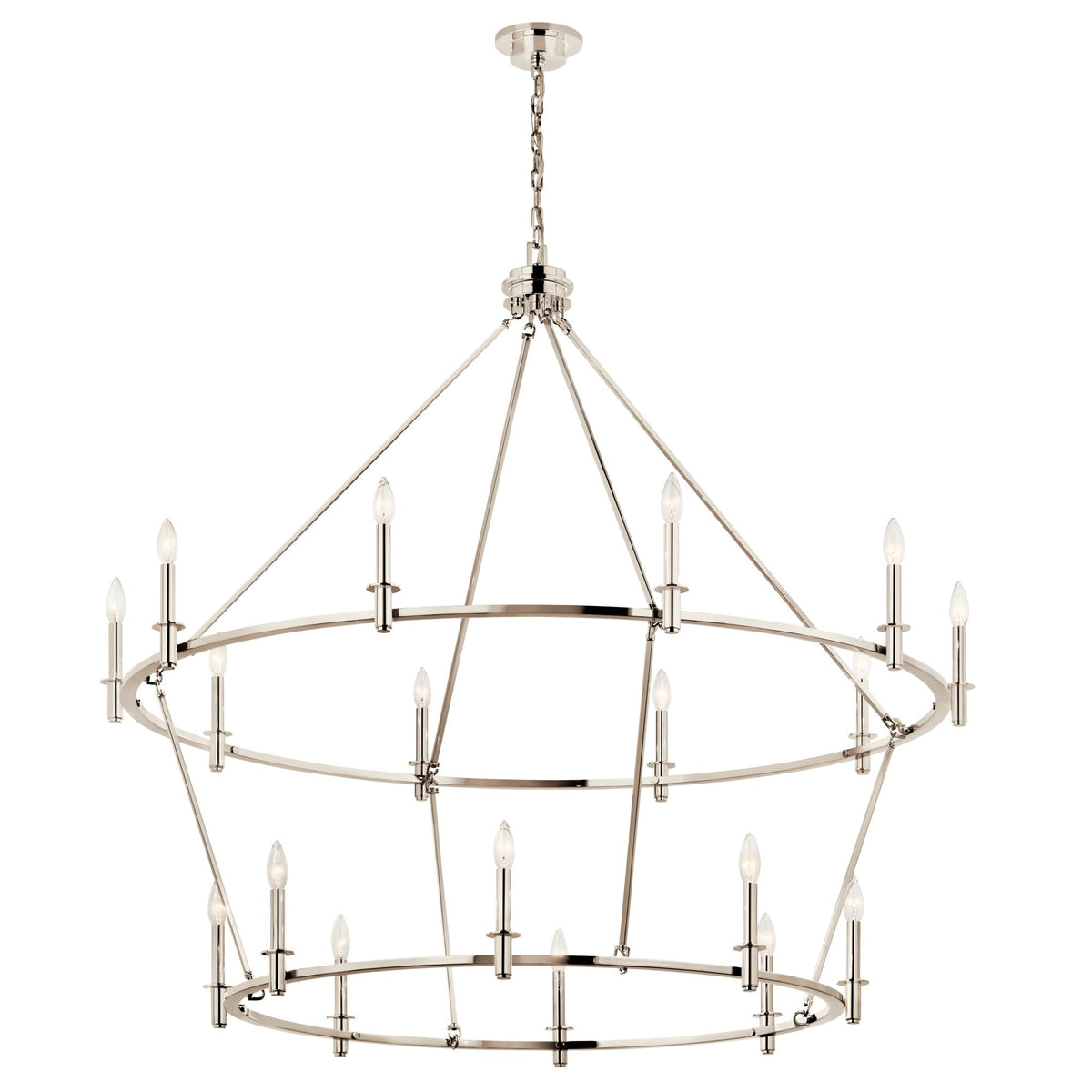 Kichler Carrick 18-Light Polished Nickel Traditional Bare Bulb Chandelier