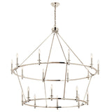Kichler Carrick 18-Light Polished Nickel Traditional Bare Bulb Chandelier