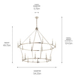 Kichler Carrick 18-Light Polished Nickel Traditional Bare Bulb Chandelier