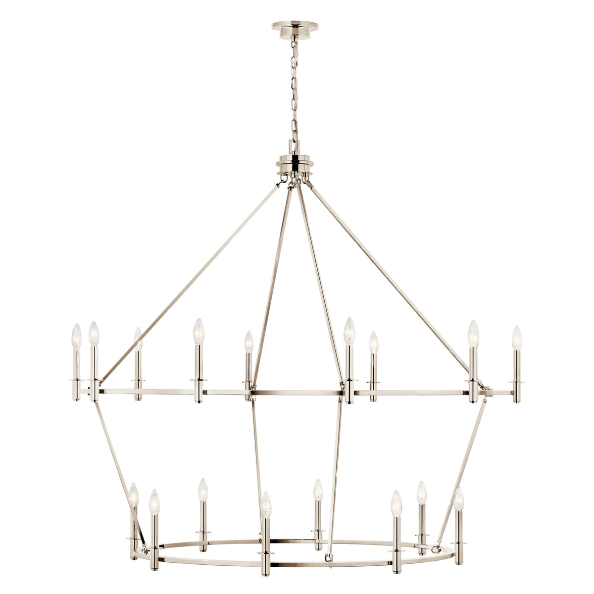 Kichler Carrick 18-Light Polished Nickel Traditional Bare Bulb Chandelier