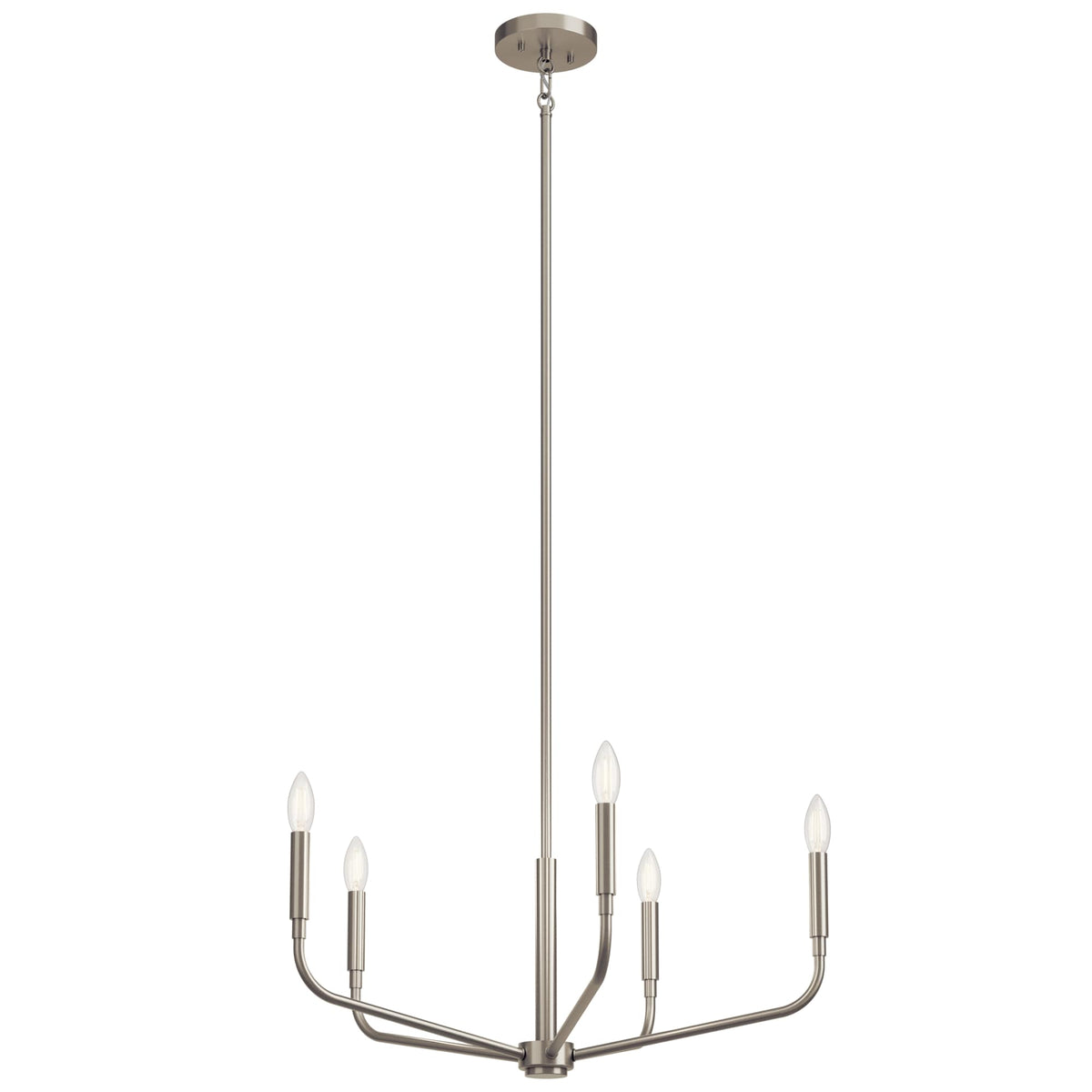 Kichler Madden 5-Light Brushed Nickel Modern/Contemporary Bare Bulb Chandelier