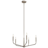 Kichler Madden 5-Light Brushed Nickel Modern/Contemporary Bare Bulb Chandelier