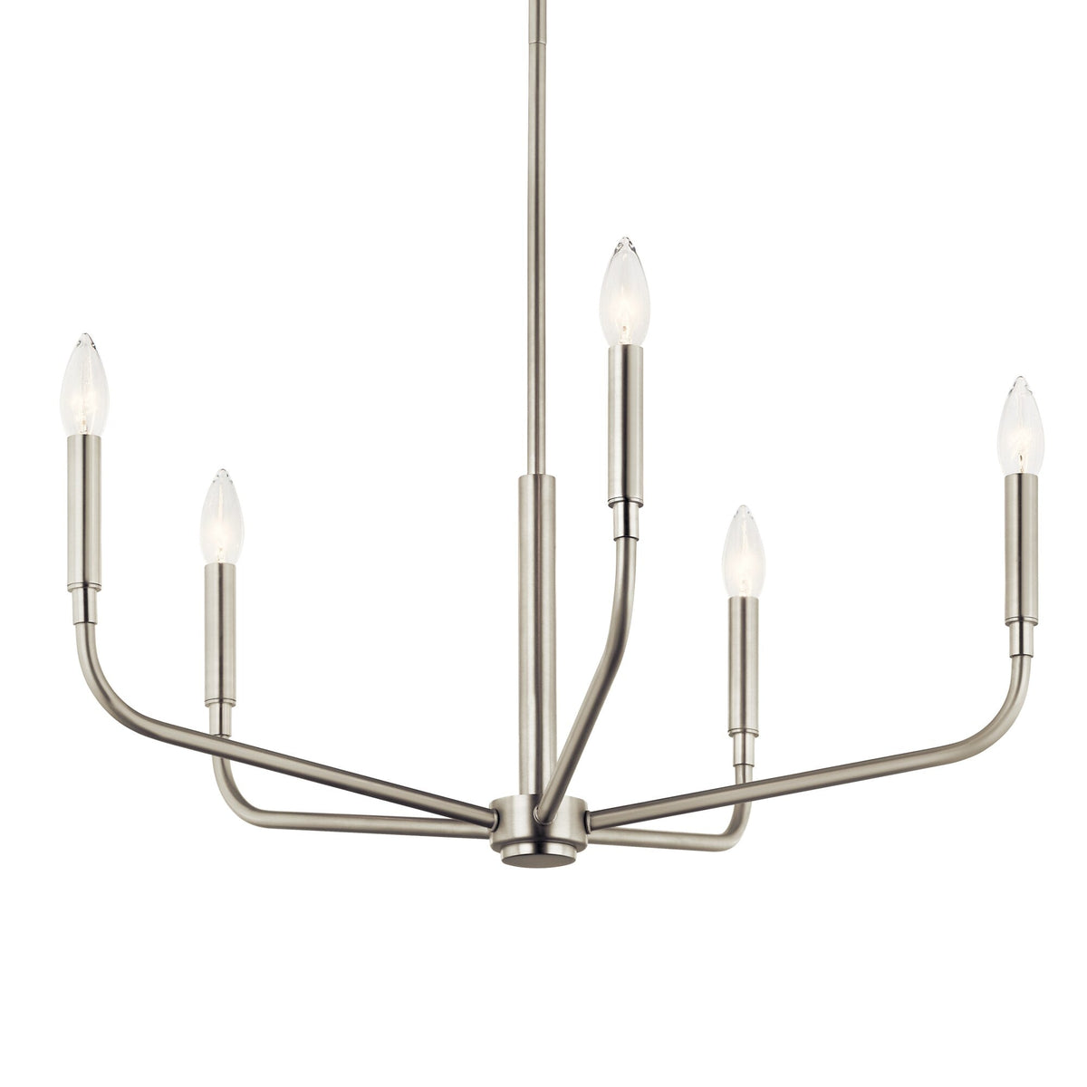 Kichler Madden 5-Light Brushed Nickel Modern/Contemporary Bare Bulb Chandelier