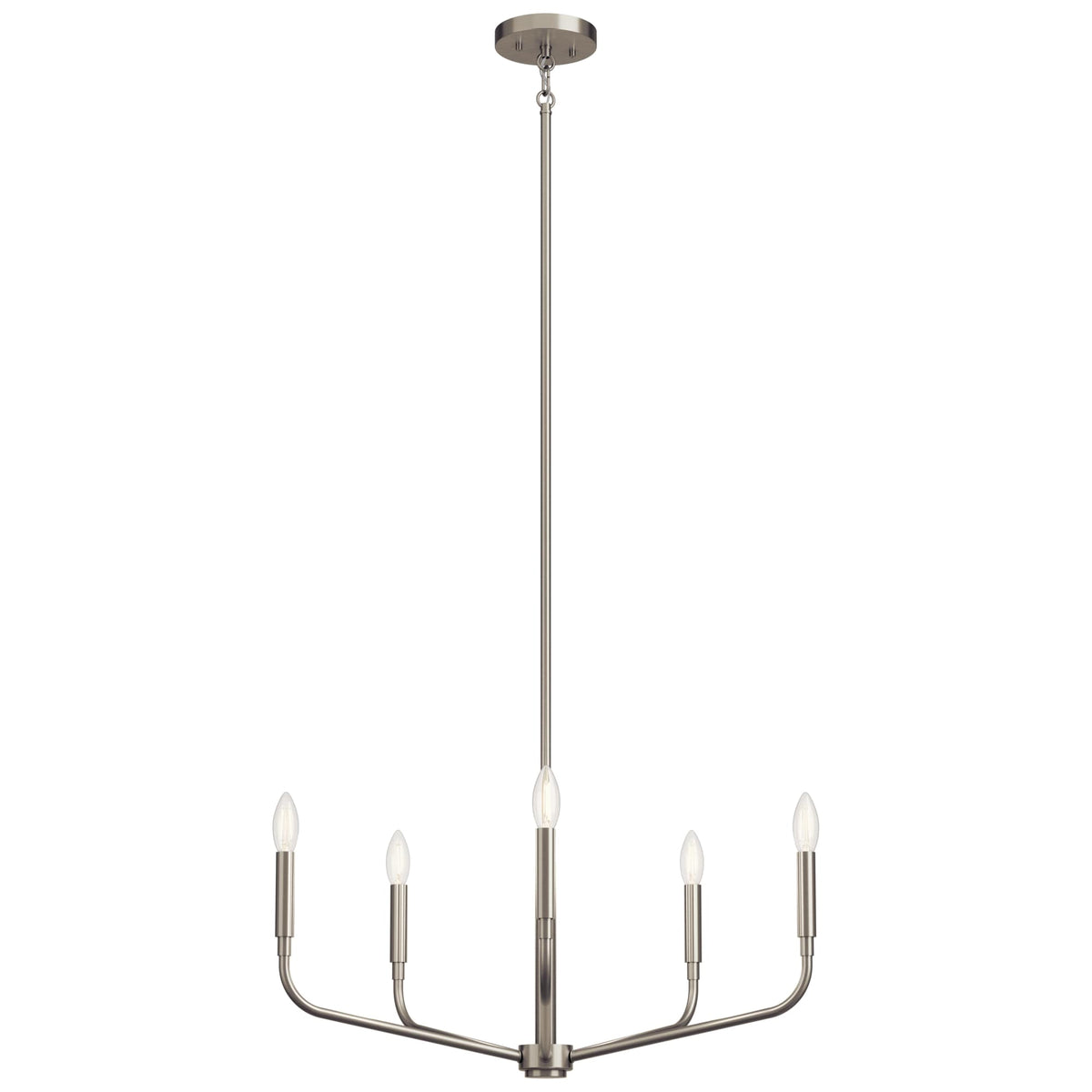 Kichler Madden 5-Light Brushed Nickel Modern/Contemporary Bare Bulb Chandelier