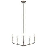 Kichler Madden 5-Light Brushed Nickel Modern/Contemporary Bare Bulb Chandelier