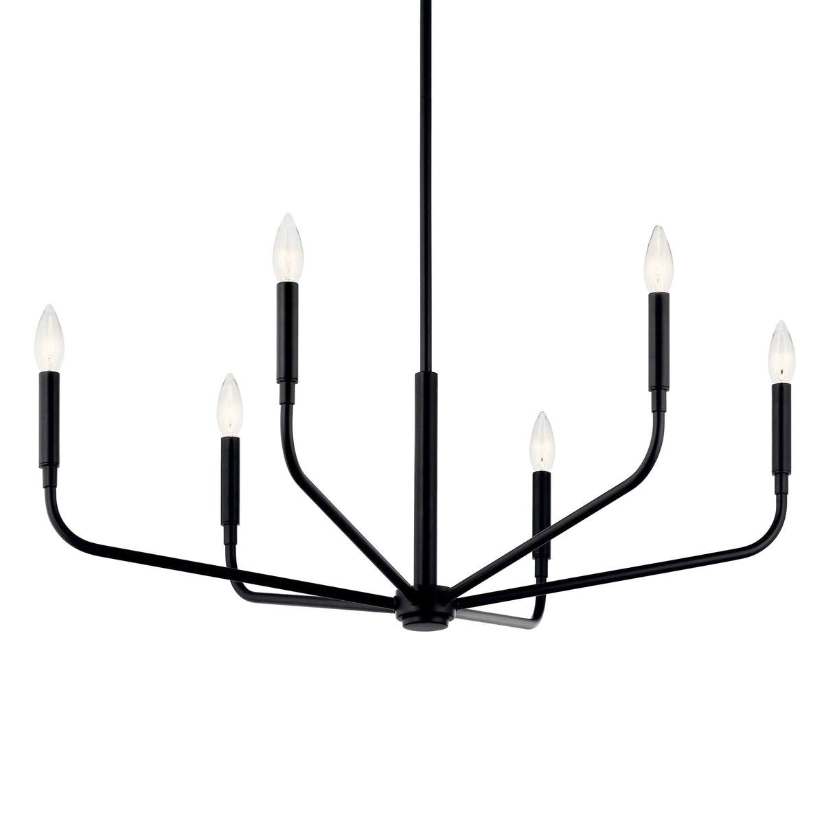 Kichler Madden 6-Light Black Modern/Contemporary Bare Bulb Chandelier