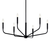 Kichler Madden 6-Light Black Modern/Contemporary Bare Bulb Chandelier