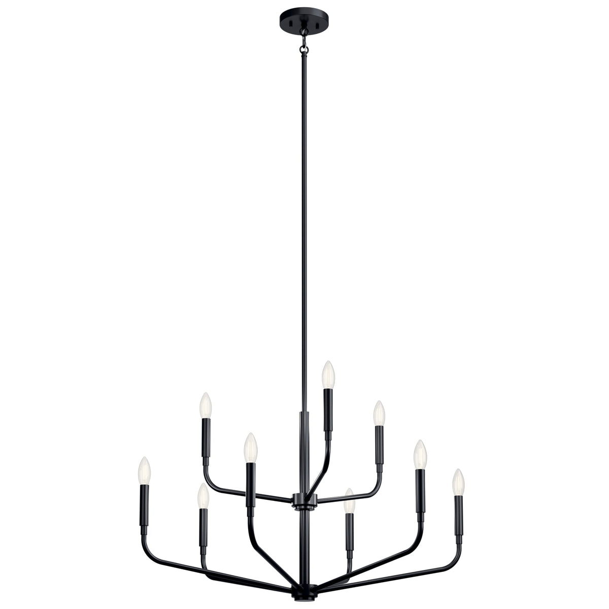Kichler Madden 9-Light Black Modern/Contemporary Bare Bulb Chandelier