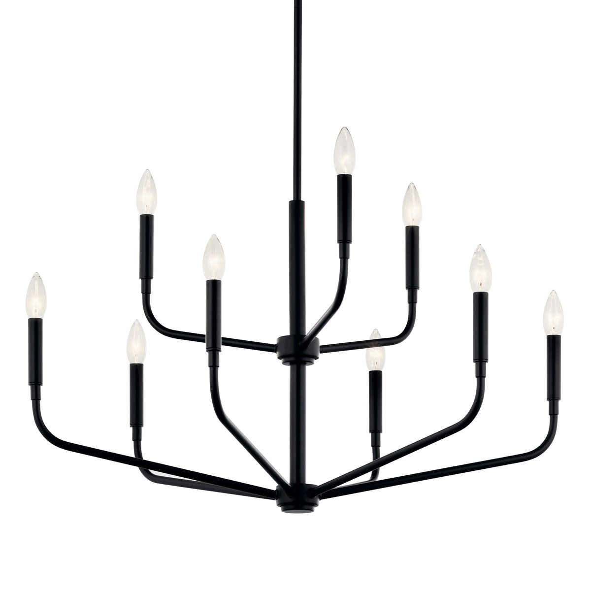 Kichler Madden 9-Light Black Modern/Contemporary Bare Bulb Chandelier