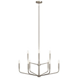 Kichler Madden 9-Light Brushed Nickel Modern/Contemporary Bare Bulb Chandelier