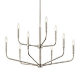 Kichler Madden 9-Light Brushed Nickel Modern/Contemporary Bare Bulb Chandelier