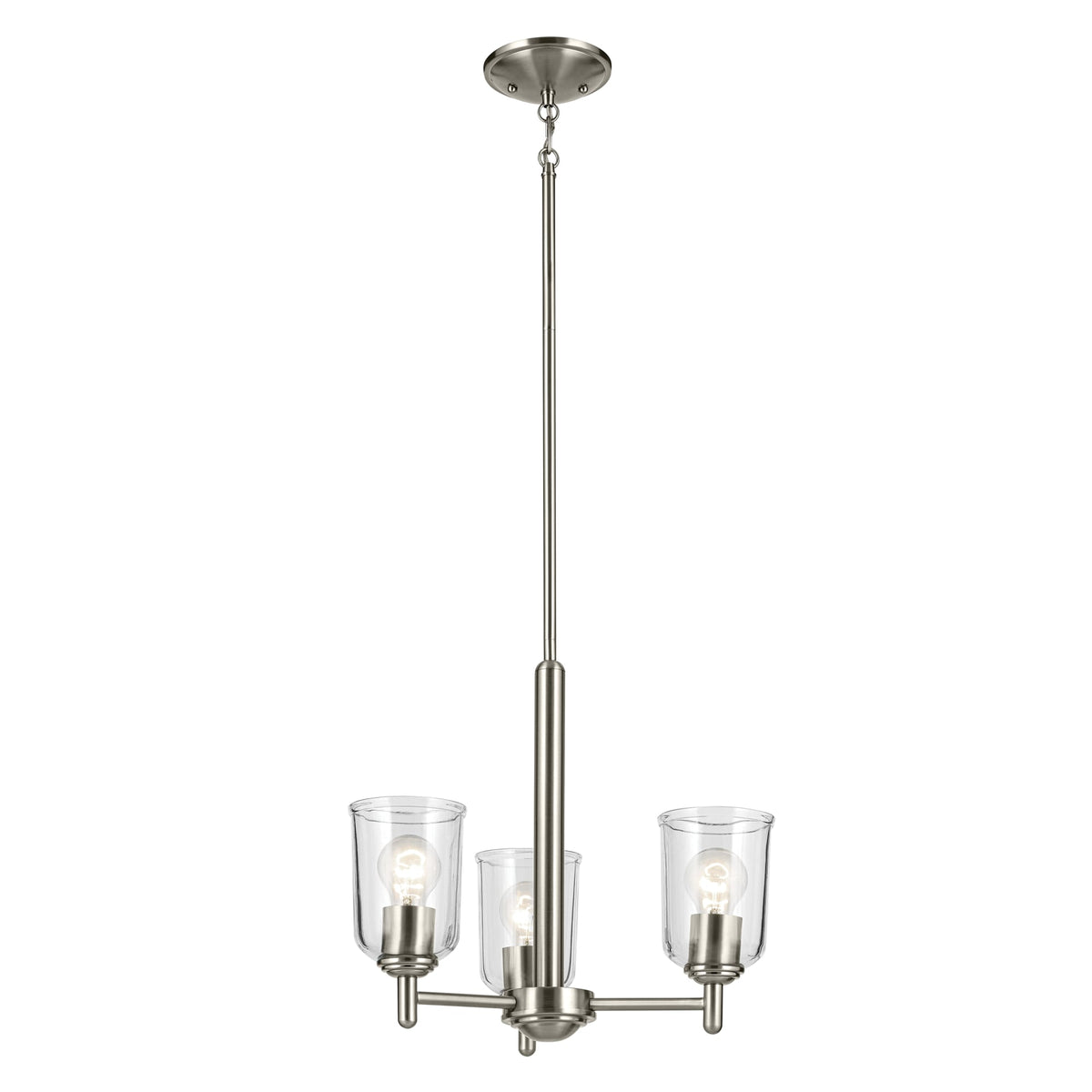 Kichler Shailene 3-Light Brushed Nickel Traditional Chandelier