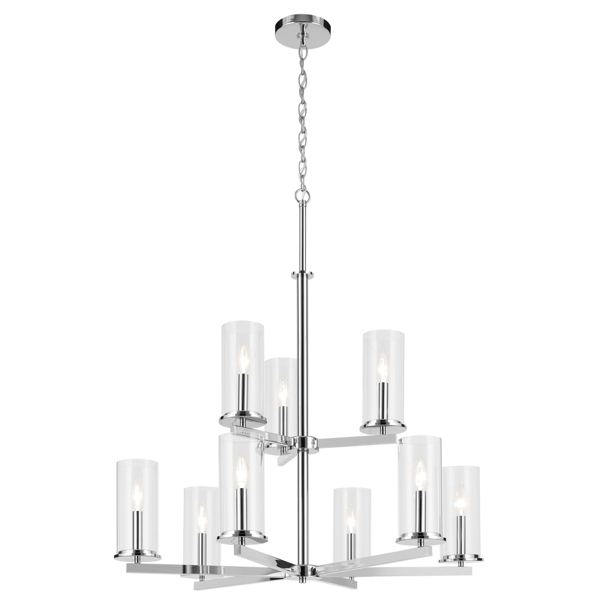 Kichler Crosby 9-Light Chrome Traditional Chandelier