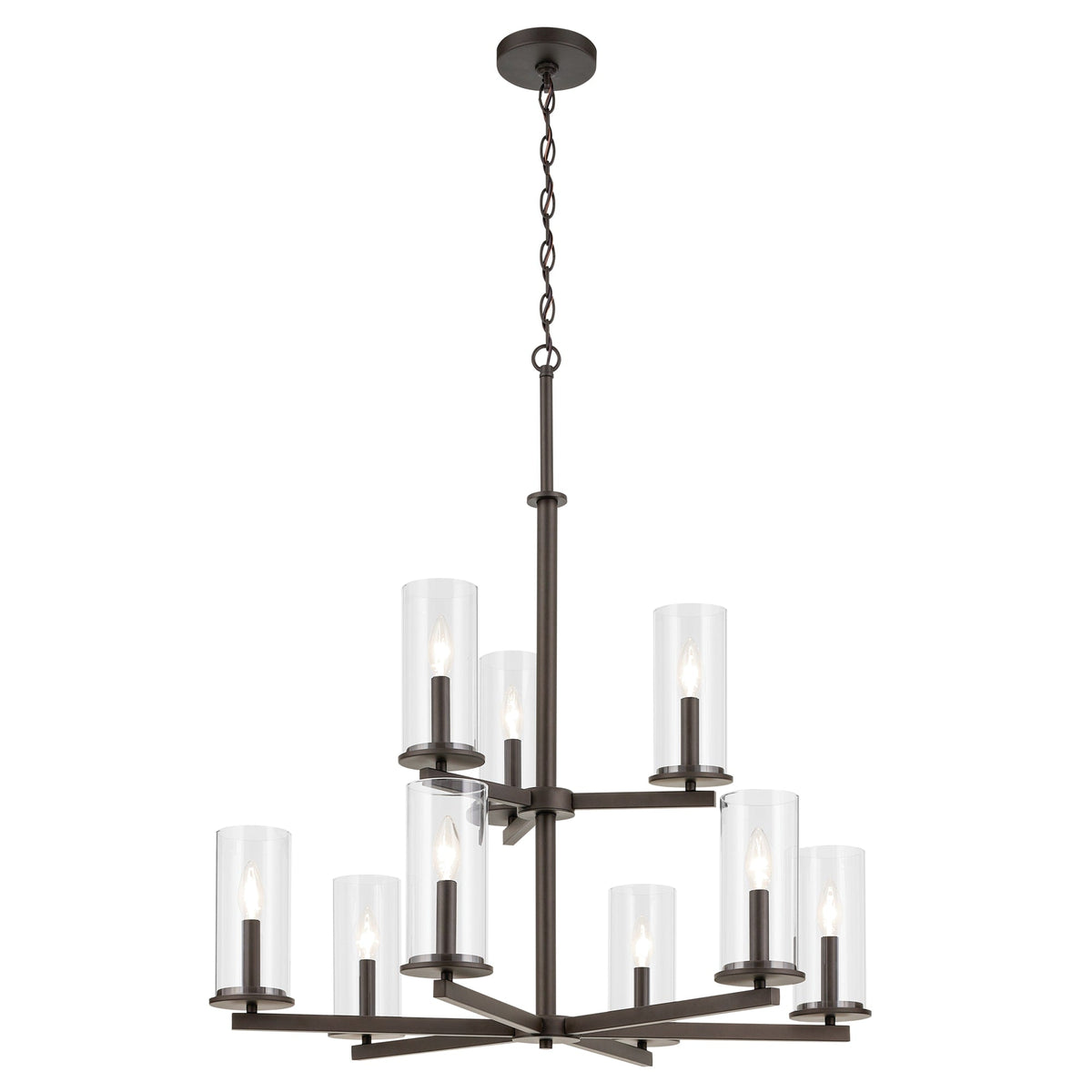 Kichler Crosby 9-Light Bronze Traditional Chandelier