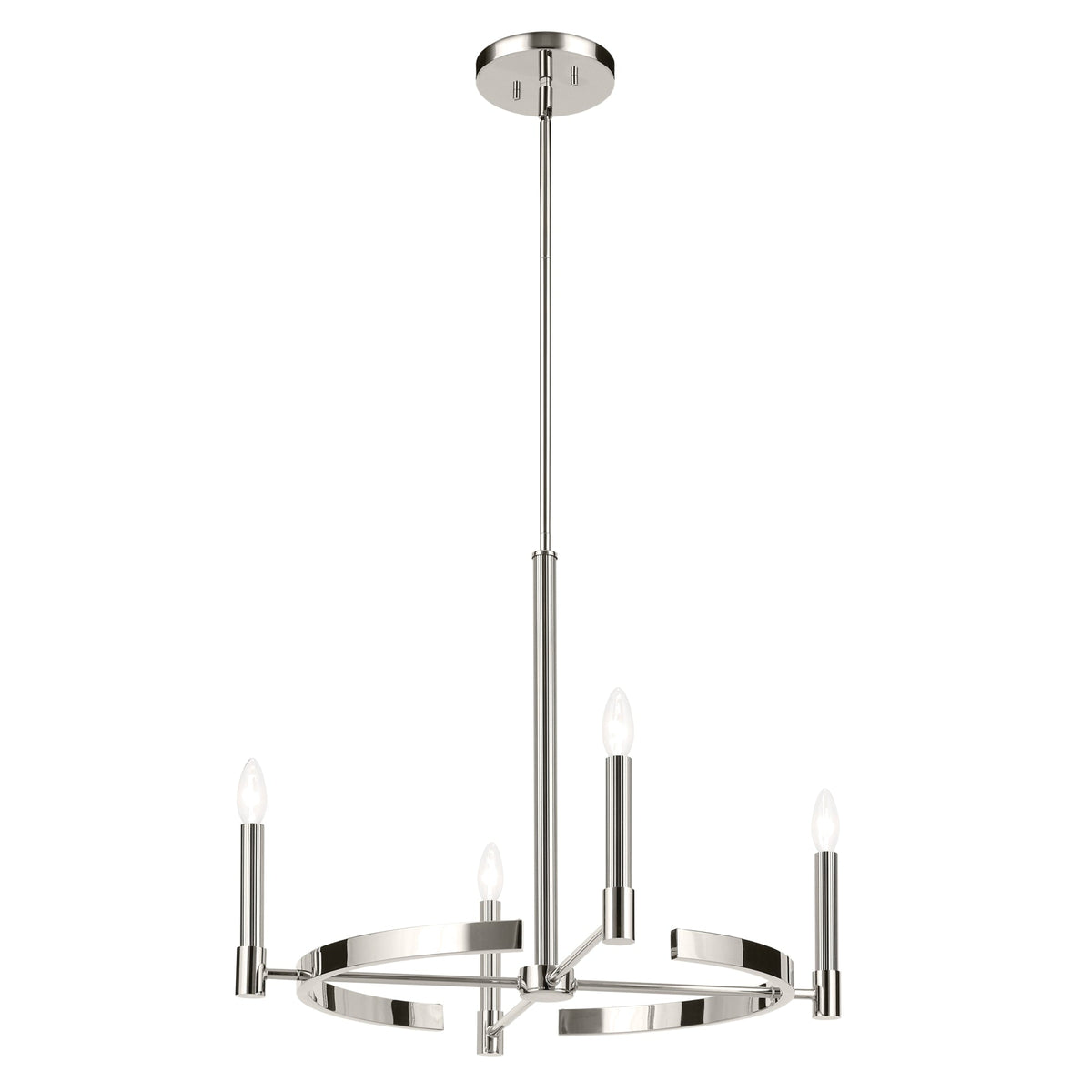Kichler Tolani 4-Light Polished Nickel Vintage Bare Bulb Chandelier