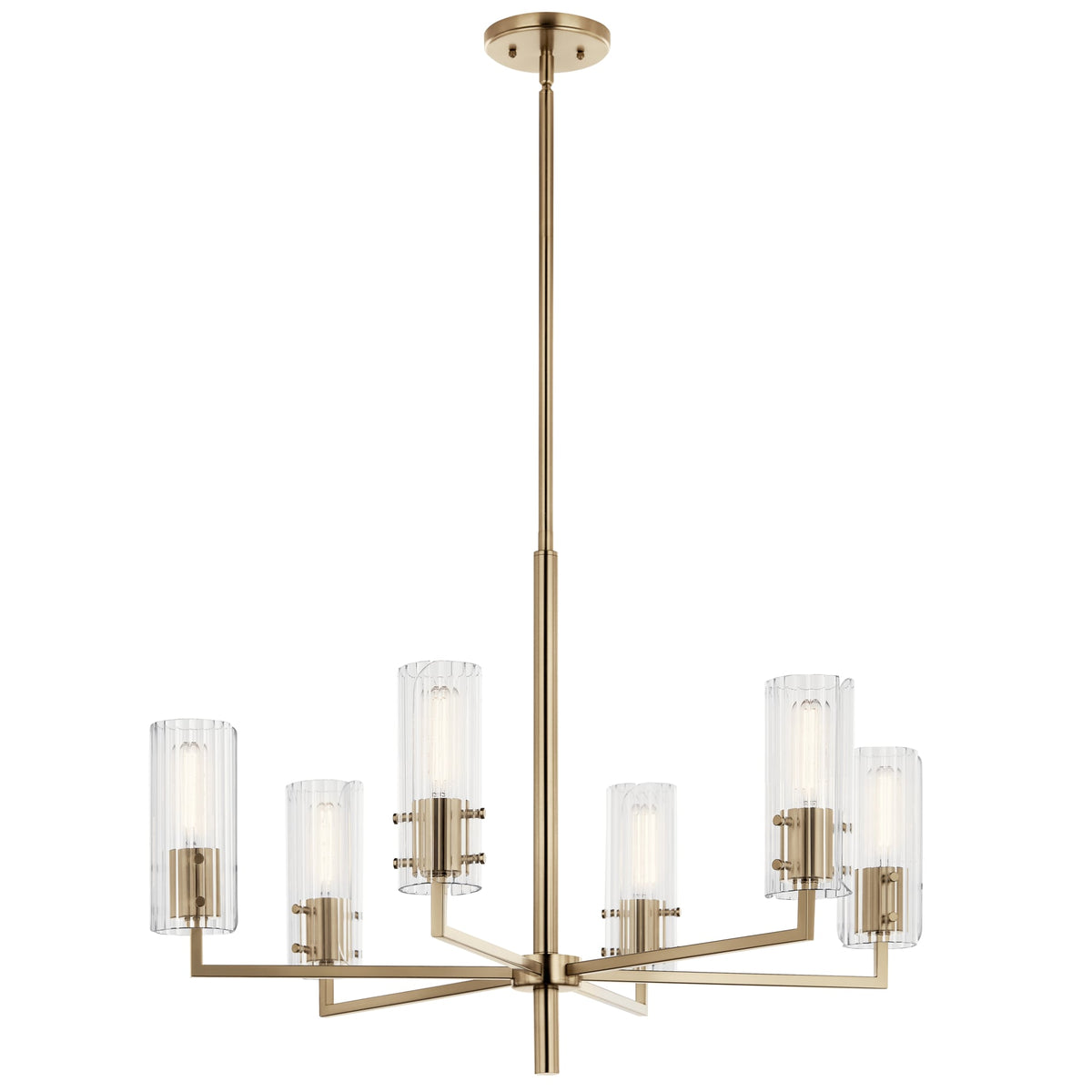 Kichler Velestino 6-Light Gold Modern/Contemporary Chandelier