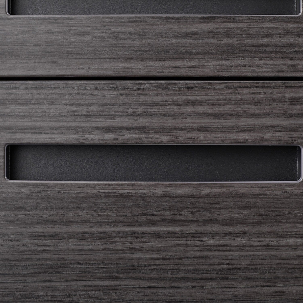 SINOFURN Gray Black 3-Drawer 15.8-in File Cabinet