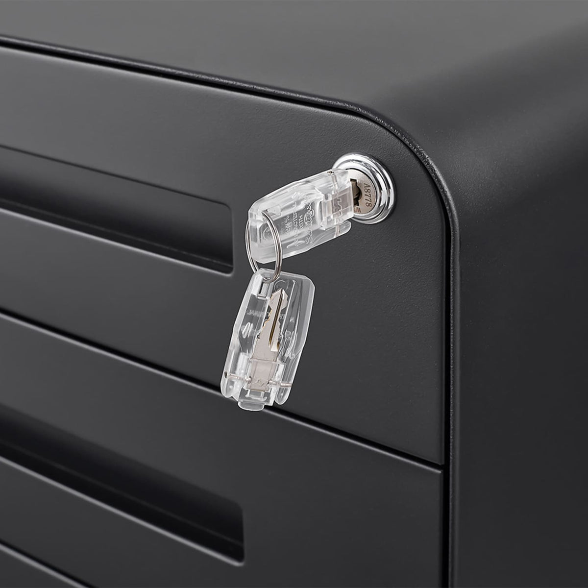 SINOFURN Black 3-Drawer 15.8-in File Cabinet