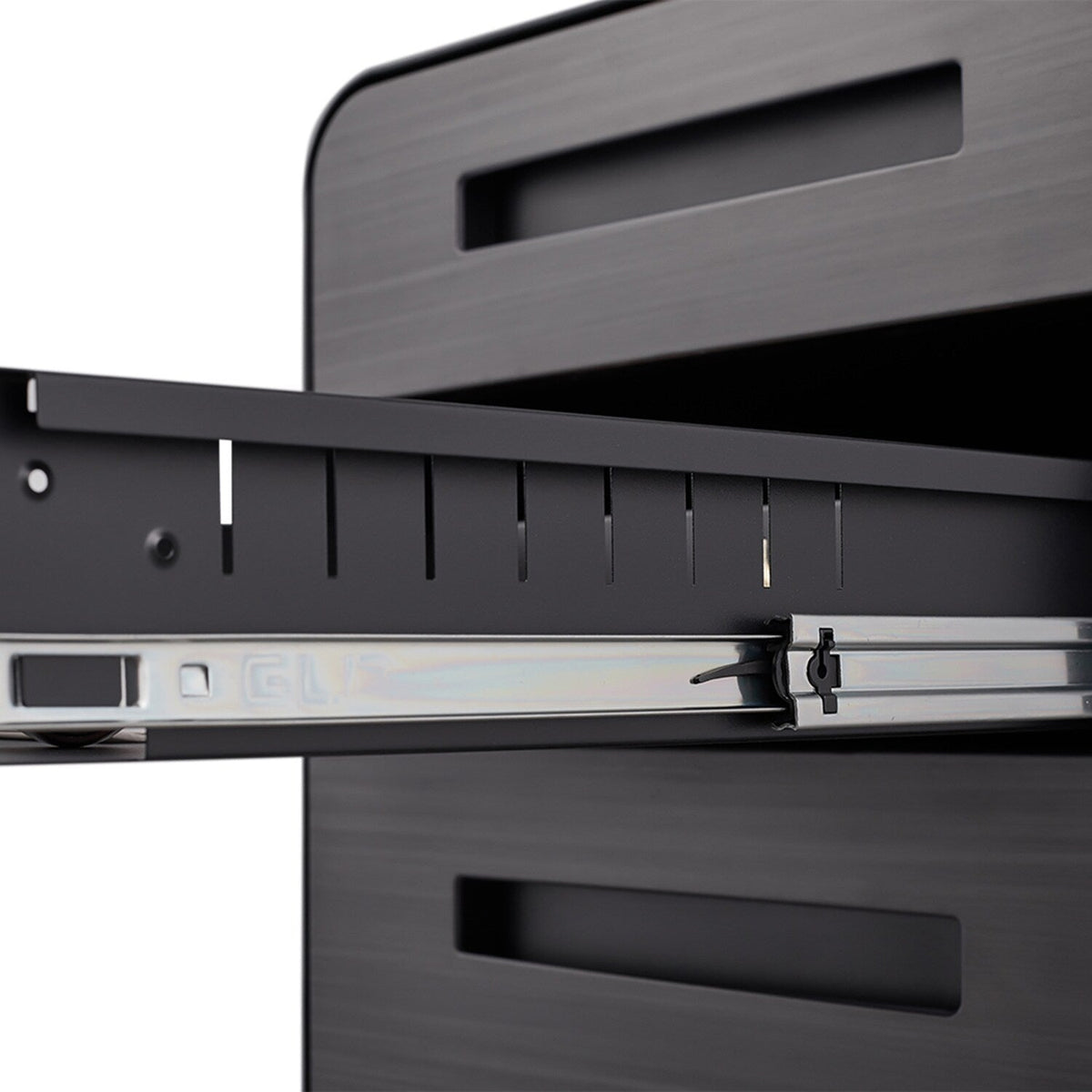 SINOFURN Gray Black 3-Drawer 15.8-in File Cabinet