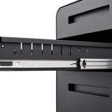 SINOFURN Black 3-Drawer 15.8-in File Cabinet