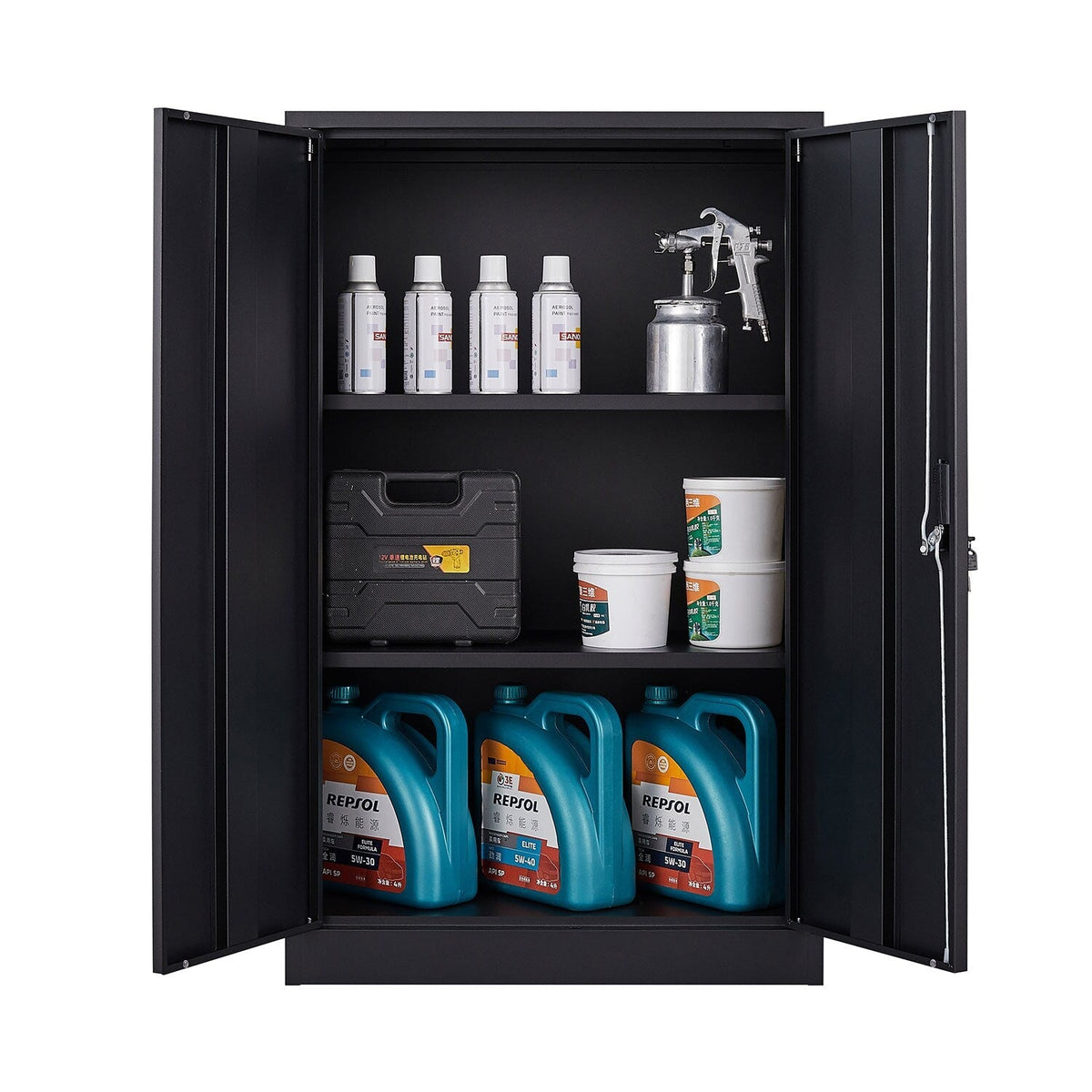 SINOFURN Black 25.6-in File Cabinet